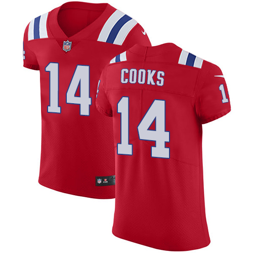 Nike Patriots #14 Brandin Cooks Red Alternate Men's Stitched NFL Vapor Untouchable Elite Jersey